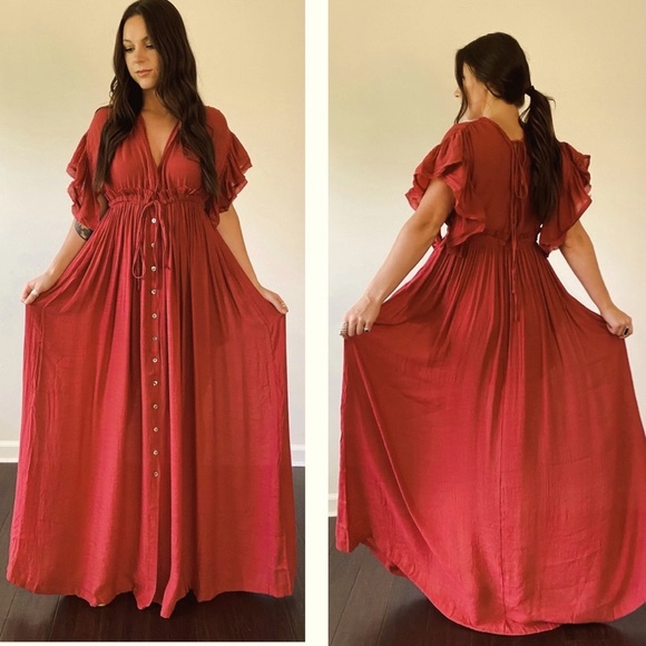 Boho Gauze Maxi Dress Beach Cover - Picture 13 of 13